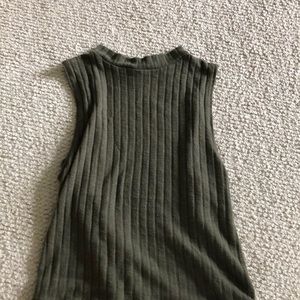 Army green American eagle tank top